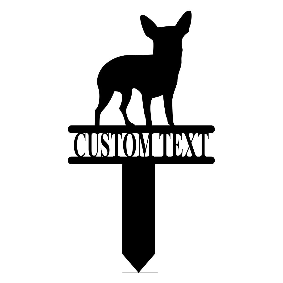 Custom Chihuahua Metal Yard Sign, Personalized Dog Garden Stake, Pet Memorial Name Plate, Outdoor Lawn Decoration for Dog Lovers чёрный
Custom Chihuahua Metal Yard Sign, Personalized Dog Garden Stake, Pet Memorial Name Plate, Outdoor Lawn Decoration for Dog Lovers чёрный
