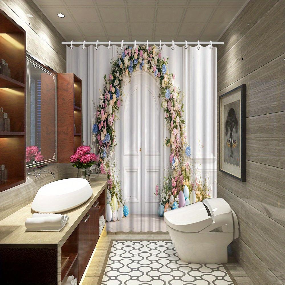 1Pc Easter Floral Shower Curtain Festive Arts Theme With Pastel Eggs & Spring Flowers,White Paneled Wall Decor W60H190(CM)-1 Pcs
1Pc Easter Floral Shower Curtain Festive Arts Theme With Pastel Eggs & Spring Flowers,White Paneled Wall Decor W60H190(CM)-1 Pcs