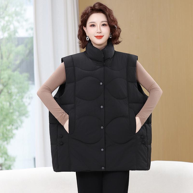 Cozy Mid-Length Padded Waistcoat for Plus Size Moms 5XL чорний
Cozy Mid-Length Padded Waistcoat for Plus Size Moms 5XL чорний