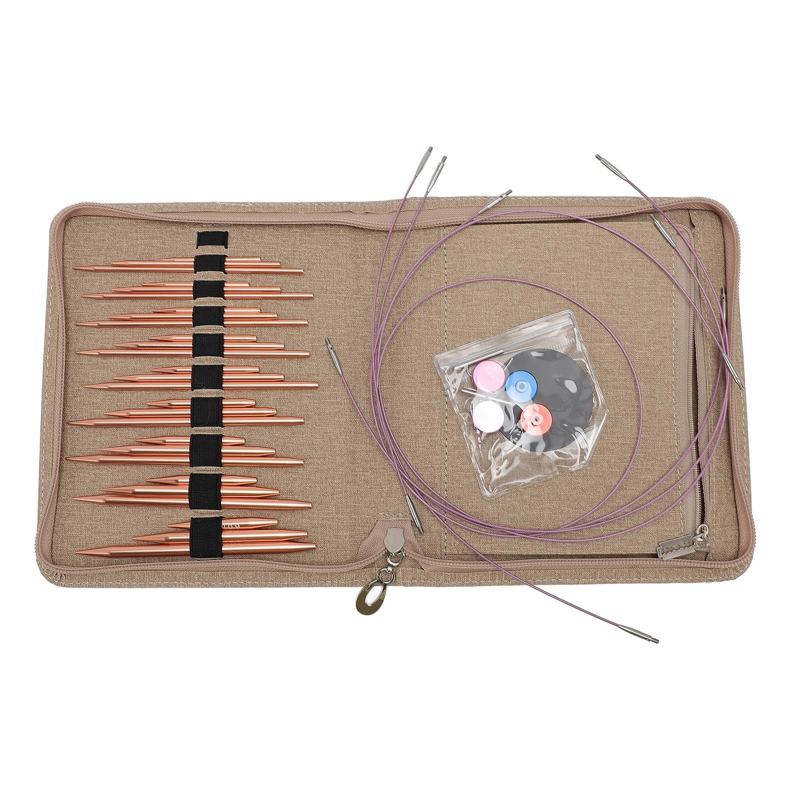 27Pcs Circular Knitting Needles Set Interchangeable Removable Aluminum Oxide Crochet Needles with
27Pcs Circular Knitting Needles Set Interchangeable Removable Aluminum Oxide Crochet Needles with