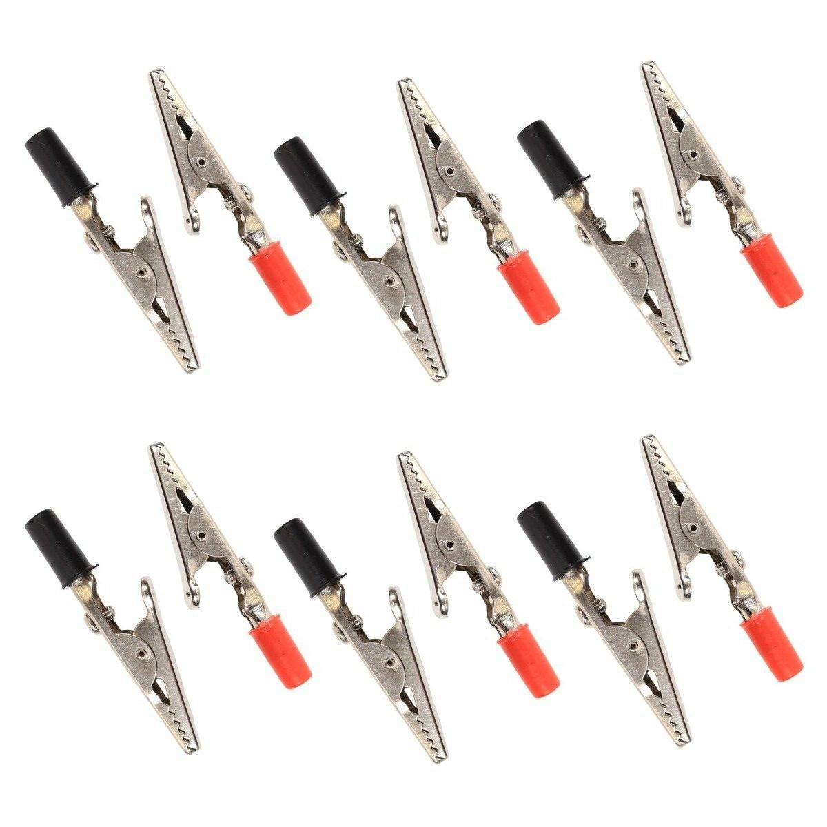 12 xCROCODILE /For Alligator CLIPS SHOCKPROOF Insulated Electrical Croc Battery 12pcs 
12 xCROCODILE /For Alligator CLIPS SHOCKPROOF Insulated Electrical Croc Battery 12pcs