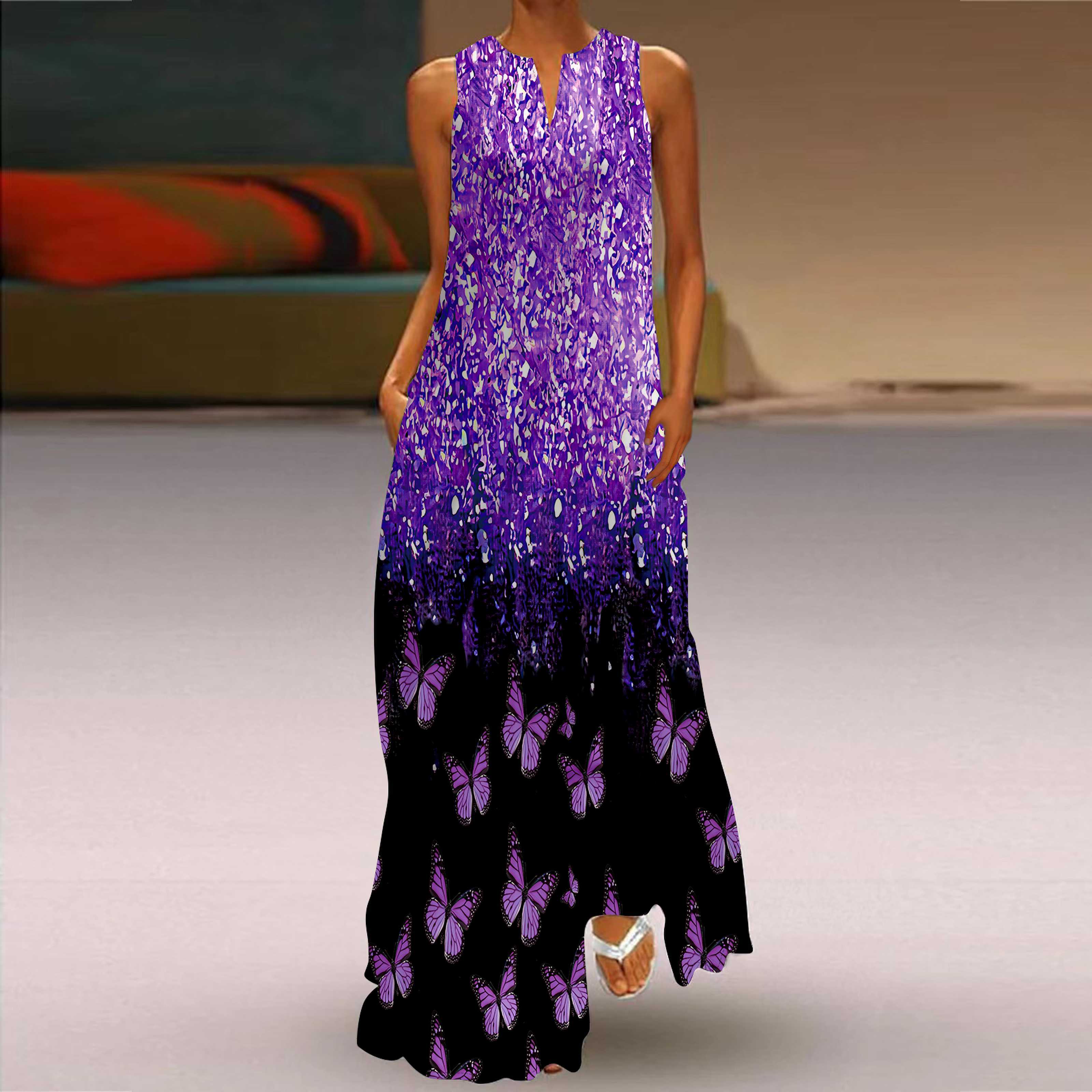 Жен. Платье А-силуэта Макси Длинный без рукавов Синий С принтом бабочки Осень/зима V-образный вырез Ретро Стиль Элегантный 8XL фиолетовый
Жен. Платье А-силуэта Макси Длинный без рукавов Синий С принтом бабочки Осень/зима V-образный вырез Ретро Стиль Элегантный 8XL фиолетовый