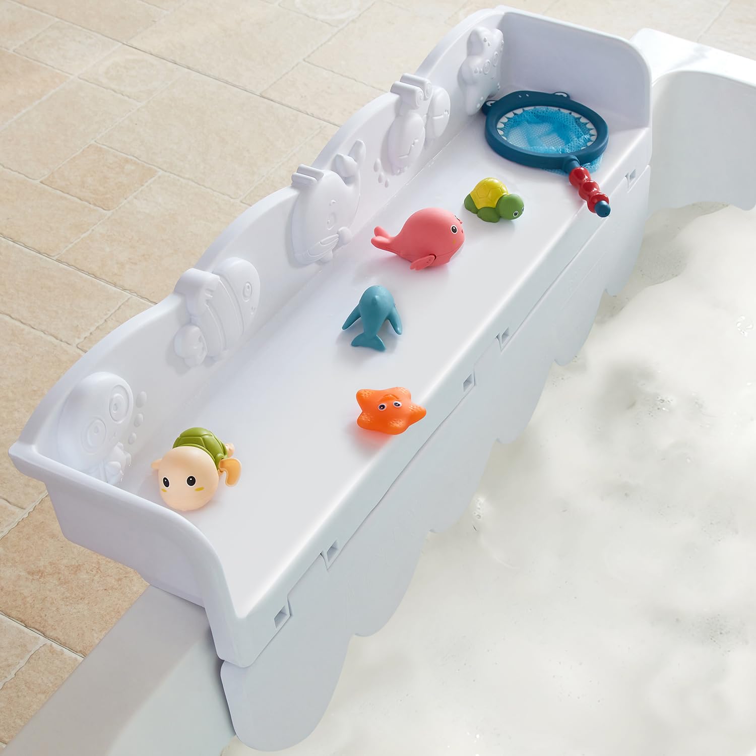Large Size 93cm Baby Bathtub Toy Kids Bathtub Splash Prevention Marine Animal Pattern Holder, Device, (White) белый
Large Size 93cm Baby Bathtub Toy Kids Bathtub Splash Prevention Marine Animal Pattern Holder, Device, (White) белый