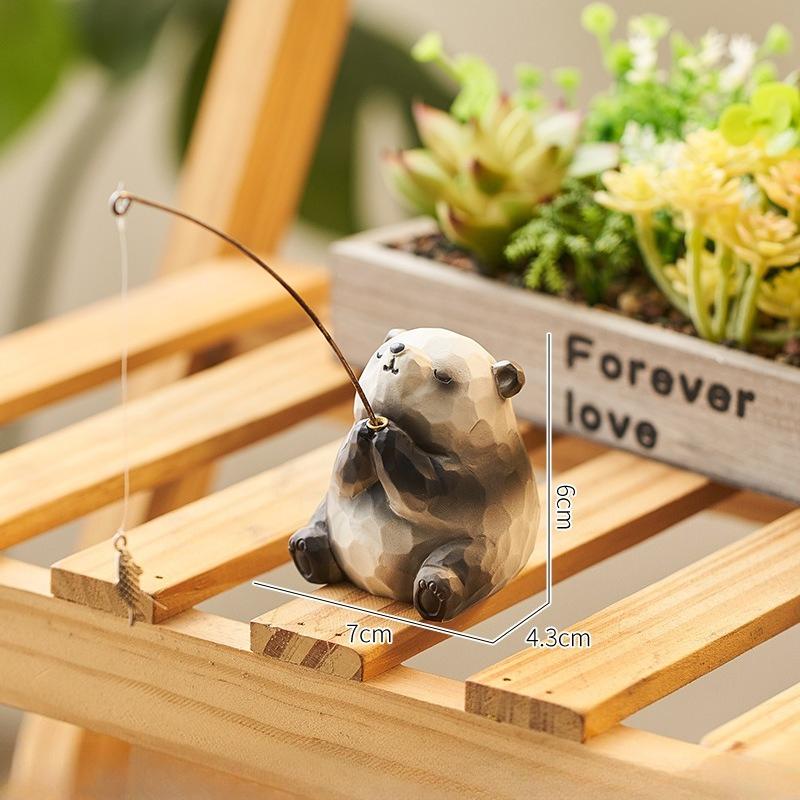 Cartoon Imitation Wood Resin Animal Fishing Ornament Monitor Desktop Office Cute Pet Cute Ornament Small Gift
Cartoon Imitation Wood Resin Animal Fishing Ornament Monitor Desktop Office Cute Pet Cute Ornament Small Gift