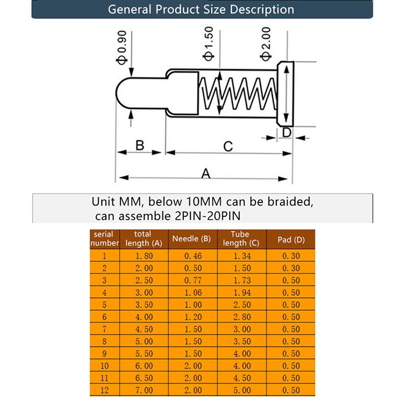 10 шт. SMT Pogo Pin роз єм Pogopin акумулятор пружинний контакт голка PCB 2.0/3/3.5/4/4.5/5/5.5/6.5/7 мм випробувальний зонд
10 шт. SMT Pogo Pin роз єм Pogopin акумулятор пружинний контакт голка PCB 2.0/3/3.5/4/4.5/5/5.5/6.5/7 мм випробувальний зонд