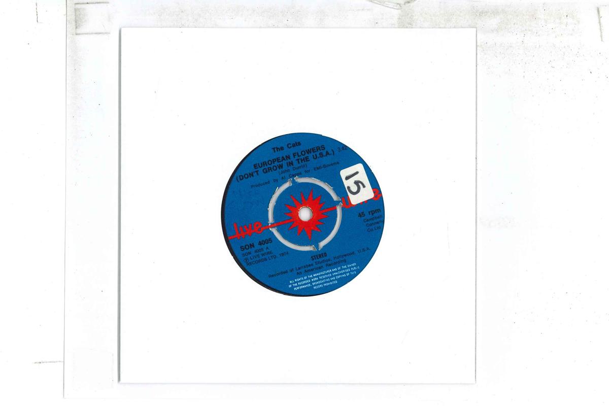 7inch Record CATS European Flowers Dont Grow In The SON4005 LIVE WIRE 1974 UK Rock Used
7inch Record CATS European Flowers Dont Grow In The SON4005 LIVE WIRE 1974 UK Rock Used