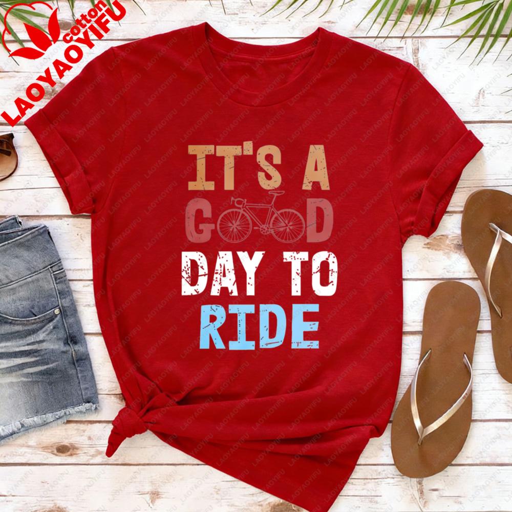 ITS A GOOD DAY TO RIDE Cycling Shirt Bike Riding Tshirts Bicycle Lover Bicycling Tee Women Daily Life Casual Cotton Tops S
ITS A GOOD DAY TO RIDE Cycling Shirt Bike Riding Tshirts Bicycle Lover Bicycling Tee Women Daily Life Casual Cotton Tops S
