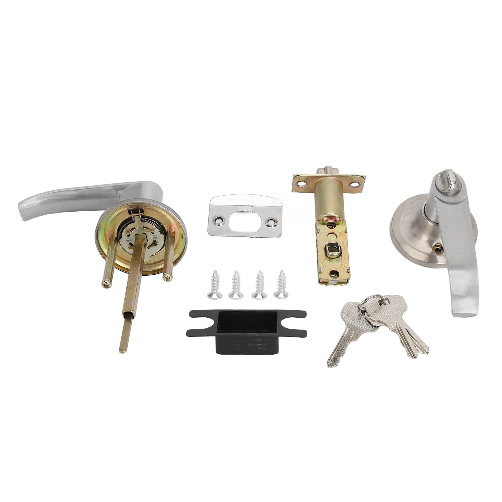 Entry Door Lever Aluminium Alloy Locking Door Entrance Handle Set with 3 Keys for Interior Bedroom
Entry Door Lever Aluminium Alloy Locking Door Entrance Handle Set with 3 Keys for Interior Bedroom