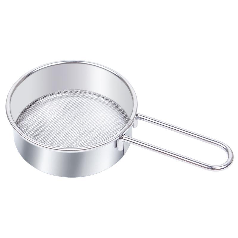 Нержавеющая сталь мелкоячеистое сито ручной дуршлаг для сахара какао матча порошок муки сито 40 ячеек подвесные домашние кухонные принадлежности