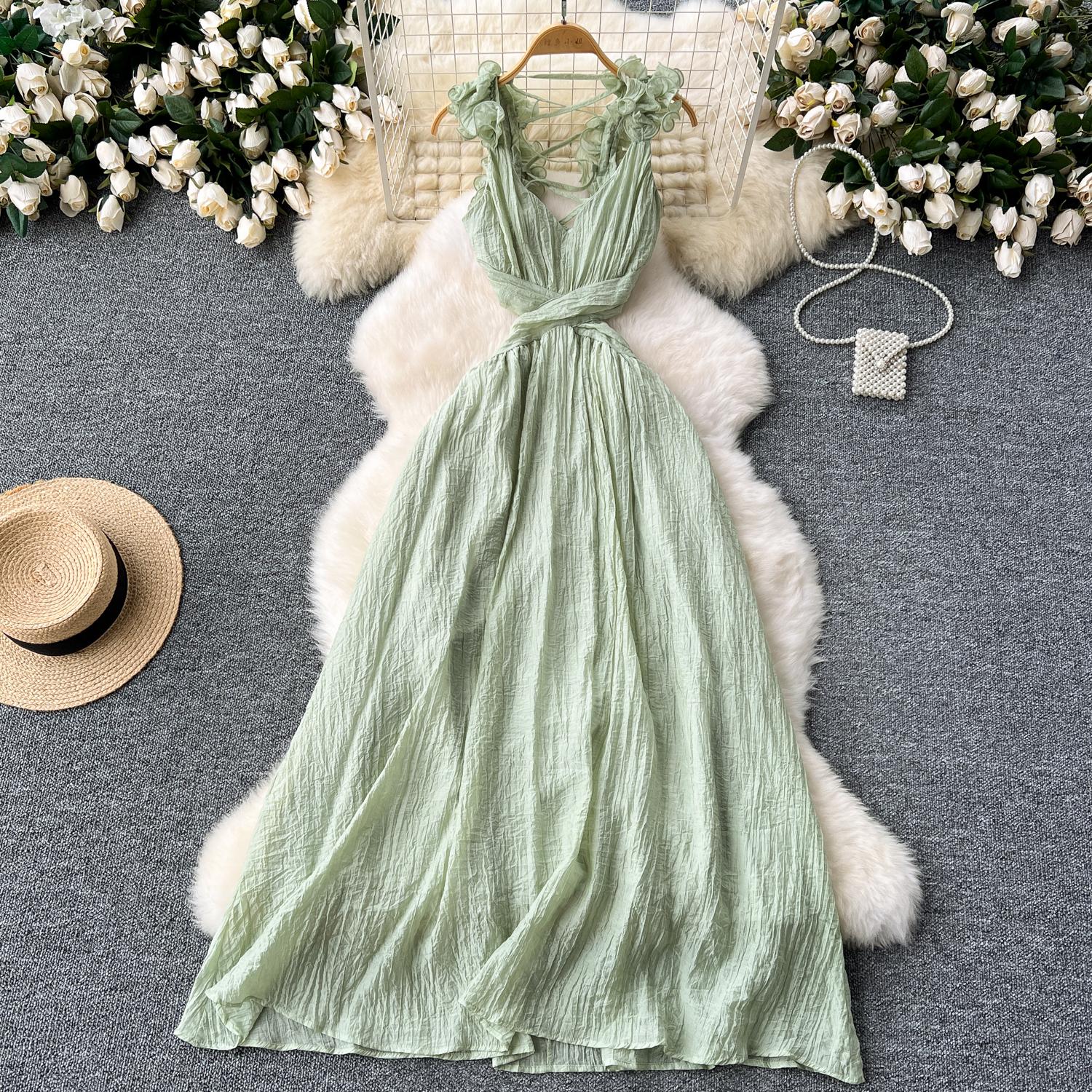 Элегантное платье-комбинация с вырезом из съедобного дерева и открытой спиной, сказочные летние пляжные платья для отдыха, тонкие милые женские платья One Size зелёный
Элегантное платье-комбинация с вырезом из съедобного дерева и открытой спиной, сказочные летние пляжные платья для отдыха, тонкие милые женские платья One Size зелёный