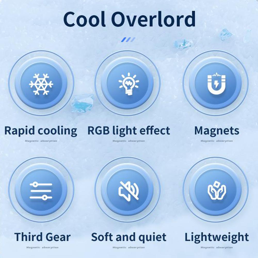 X76 Portable Cell Phone Cooling Fan Semiconductor Phone Radiator with 3 Levels Cooling Effect RGB Lighting Back Clips
X76 Portable Cell Phone Cooling Fan Semiconductor Phone Radiator with 3 Levels Cooling Effect RGB Lighting Back Clips