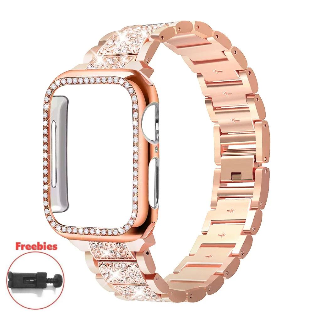 Діамантовий ремінець для Apple Watch 10 46 мм чохол+ремінець металевий браслет Correa для Iwatch 9 se 3 2 1 Ultra 49 мм 42/41/44/45/38/40 мм наручний ремінець Series10 46mm рожевий колір золота
Діамантовий ремінець для Apple Watch 10 46 мм чохол+ремінець металевий браслет Correa для Iwatch 9 se 3 2 1 Ultra 49 мм 42/41/44/45/38/40 мм наручний ремінець Series10 46mm рожевий колір золота