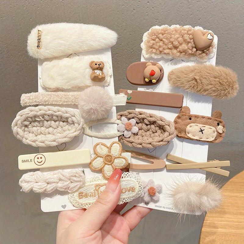 9/10pcs Winter Plush Hair Pin Cute Floral Bow Barrettes for Girls Baby Headwear Girls Kids Hair Accessories Princess Hair Clips
9/10pcs Winter Plush Hair Pin Cute Floral Bow Barrettes for Girls Baby Headwear Girls Kids Hair Accessories Princess Hair Clips