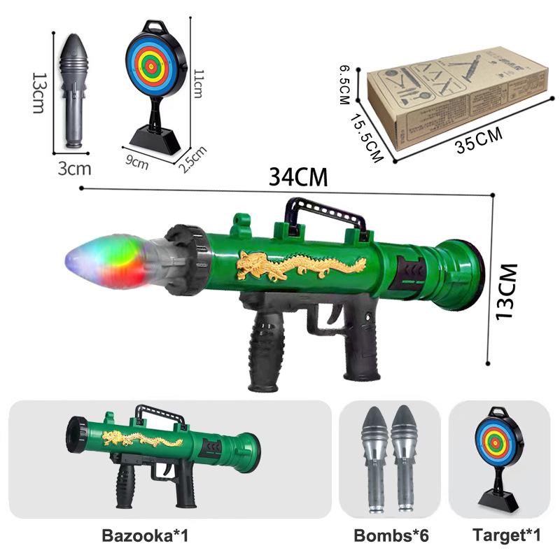 Flash Cannon Mortar Toy Set Simulation Automatic Rocket Launcher Toys Children s Toy Gun Birthday Gifts with 6 Luminous Shells
Flash Cannon Mortar Toy Set Simulation Automatic Rocket Launcher Toys Children s Toy Gun Birthday Gifts with 6 Luminous Shells