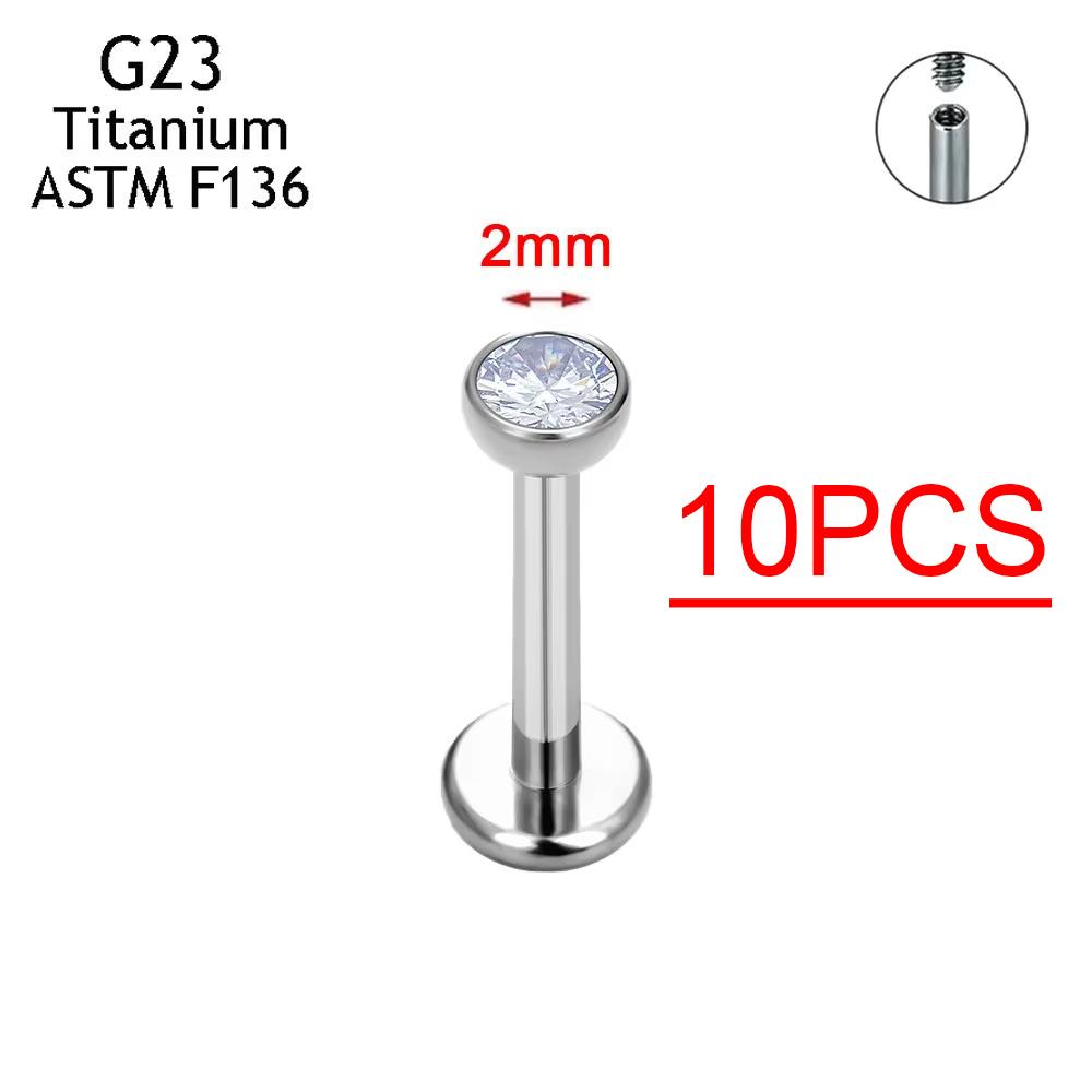 10pcs 20/18/16g G23 Titanium Piercing CZ Lip Labre Earrings Set Lip Stud Ring Tragus Free Spiral Cartilage Jewelry for Women 1.2x4x4mm
10pcs 20/18/16g G23 Titanium Piercing CZ Lip Labre Earrings Set Lip Stud Ring Tragus Free Spiral Cartilage Jewelry for Women 1.2x4x4mm