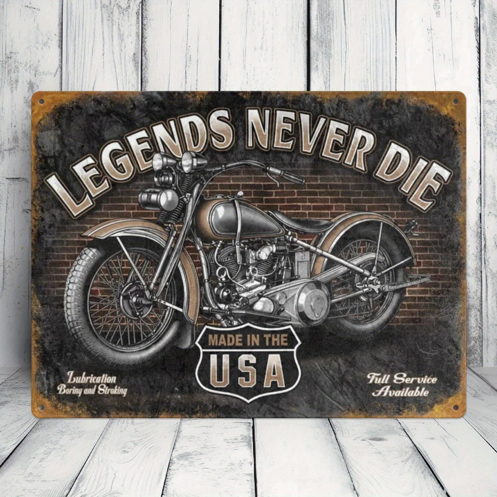 Motorcycle Vintage Tin Painting Legends Never Die Made In The USA Metal Signs Retro Garage Signs For Men Wa 20x30cm(7.8x11.8inch)
Motorcycle Vintage Tin Painting Legends Never Die Made In The USA Metal Signs Retro Garage Signs For Men Wa 20x30cm(7.8x11.8inch)