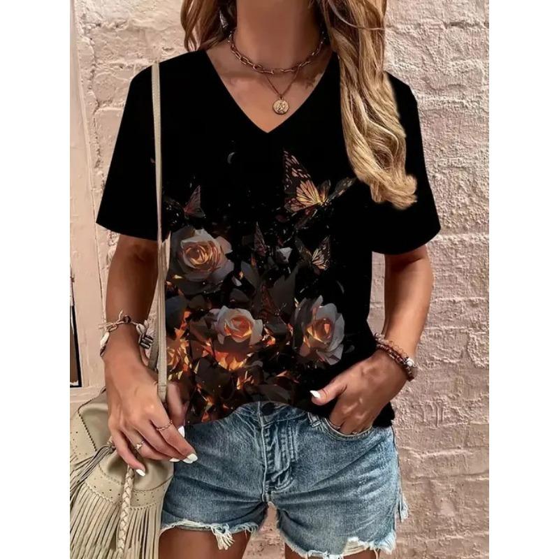 Літній модний тренд Жіноча футболка з 3D-принтом рослинних квітів Вільного крою з коротким рукавом 5XL
Літній модний тренд Жіноча футболка з 3D-принтом рослинних квітів Вільного крою з коротким рукавом 5XL