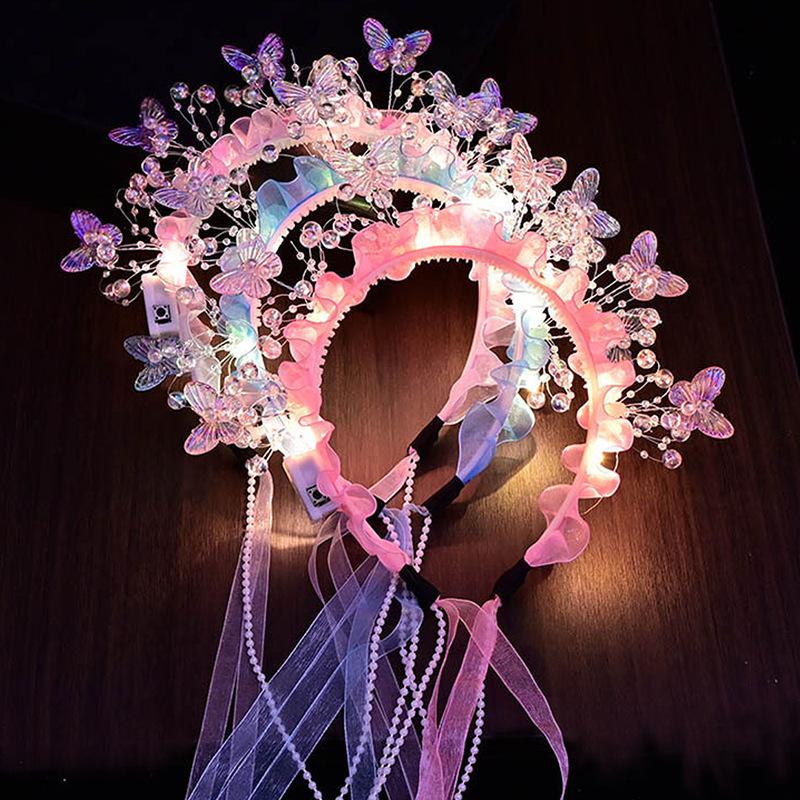 Glow Butterfly Hair Clip – LED Light Up Headband for Concerts & Photoshoots, USB Rechargeable (Rose Gold)
Glow Butterfly Hair Clip – LED Light Up Headband for Concerts & Photoshoots, USB Rechargeable (Rose Gold)
