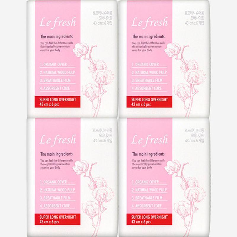 Lefresh Organic 100% Cotton Cover Vegan Sanitary Pads Super Long Overnight 4 Pack (24 Sheets) Super Long Overnight 6 Sheets X 4 Packs
Lefresh Organic 100% Cotton Cover Vegan Sanitary Pads Super Long Overnight 4 Pack (24 Sheets) Super Long Overnight 6 Sheets X 4 Packs