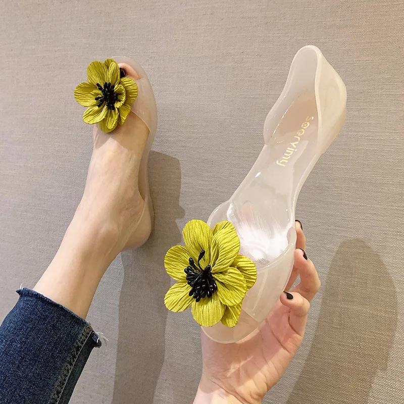 Ballet Flats Women Shoes with Flower PVC Jelly Sandals Summer 2024 Elegant Fashion Beach Ladies Slippers Beach Casual Shoes
Ballet Flats Women Shoes with Flower PVC Jelly Sandals Summer 2024 Elegant Fashion Beach Ladies Slippers Beach Casual Shoes