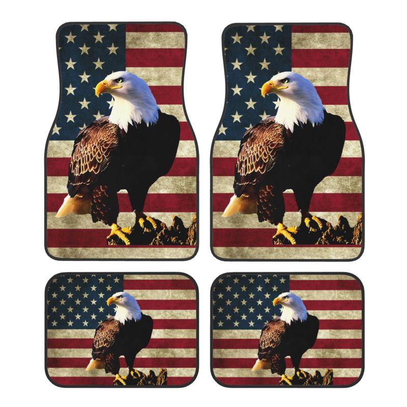American Flag Eagle Car Floor Mats 4 Pieces Car Foot Mats with Non-Slip Rubber Backing Auto Accessories Decoration Universal 4pcs
American Flag Eagle Car Floor Mats 4 Pieces Car Foot Mats with Non-Slip Rubber Backing Auto Accessories Decoration Universal 4pcs