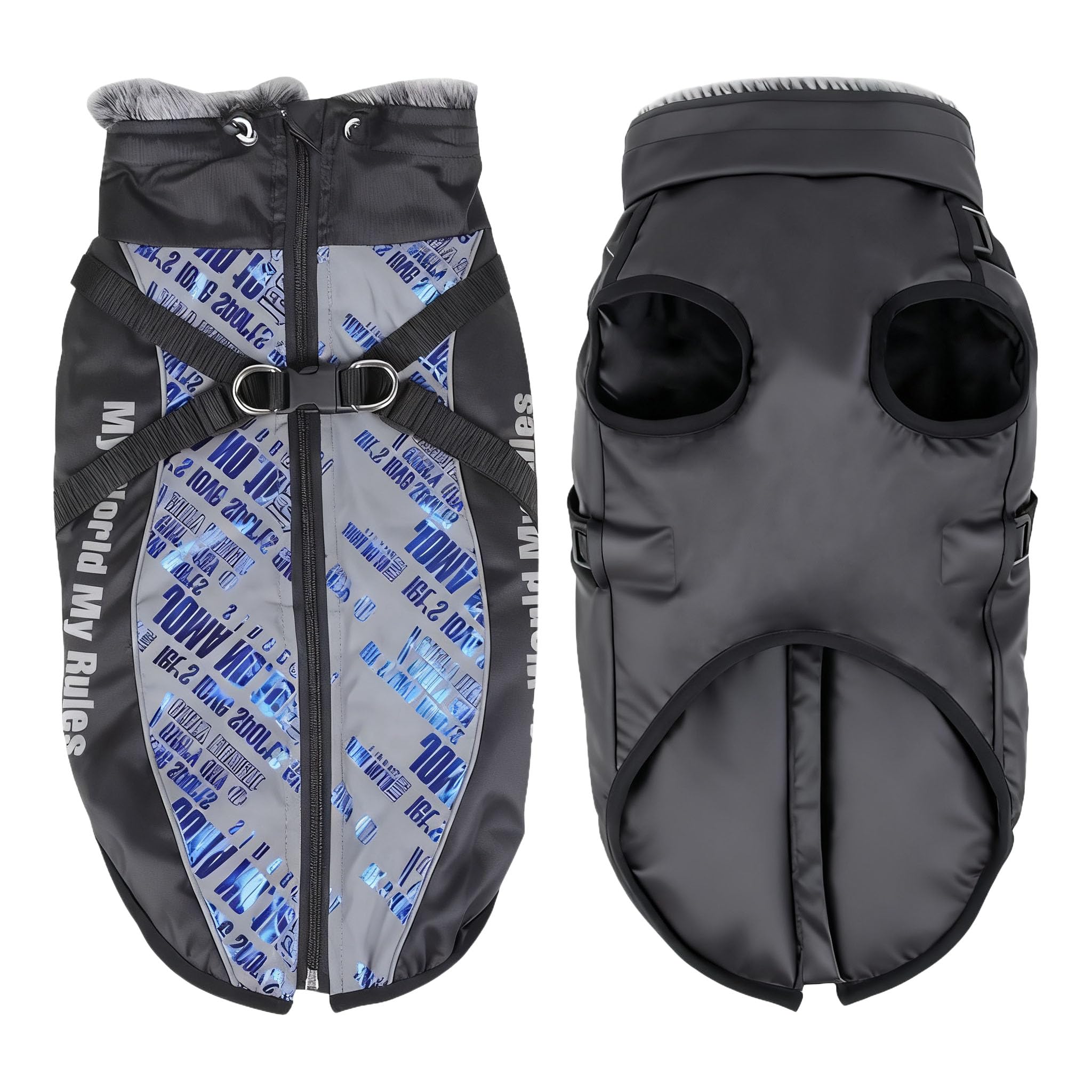 GIIPET Зимняя одежда для собак очень большого размера, интегрированная шлейка и куртка для холодной погоды для доберманов и водонепроницаемое пальто со светоотражающей регулируемой
GIIPET Зимняя одежда для собак очень большого размера, интегрированная шлейка и куртка для холодной погоды для доберманов и водонепроницаемое пальто со светоотражающей регулируемой