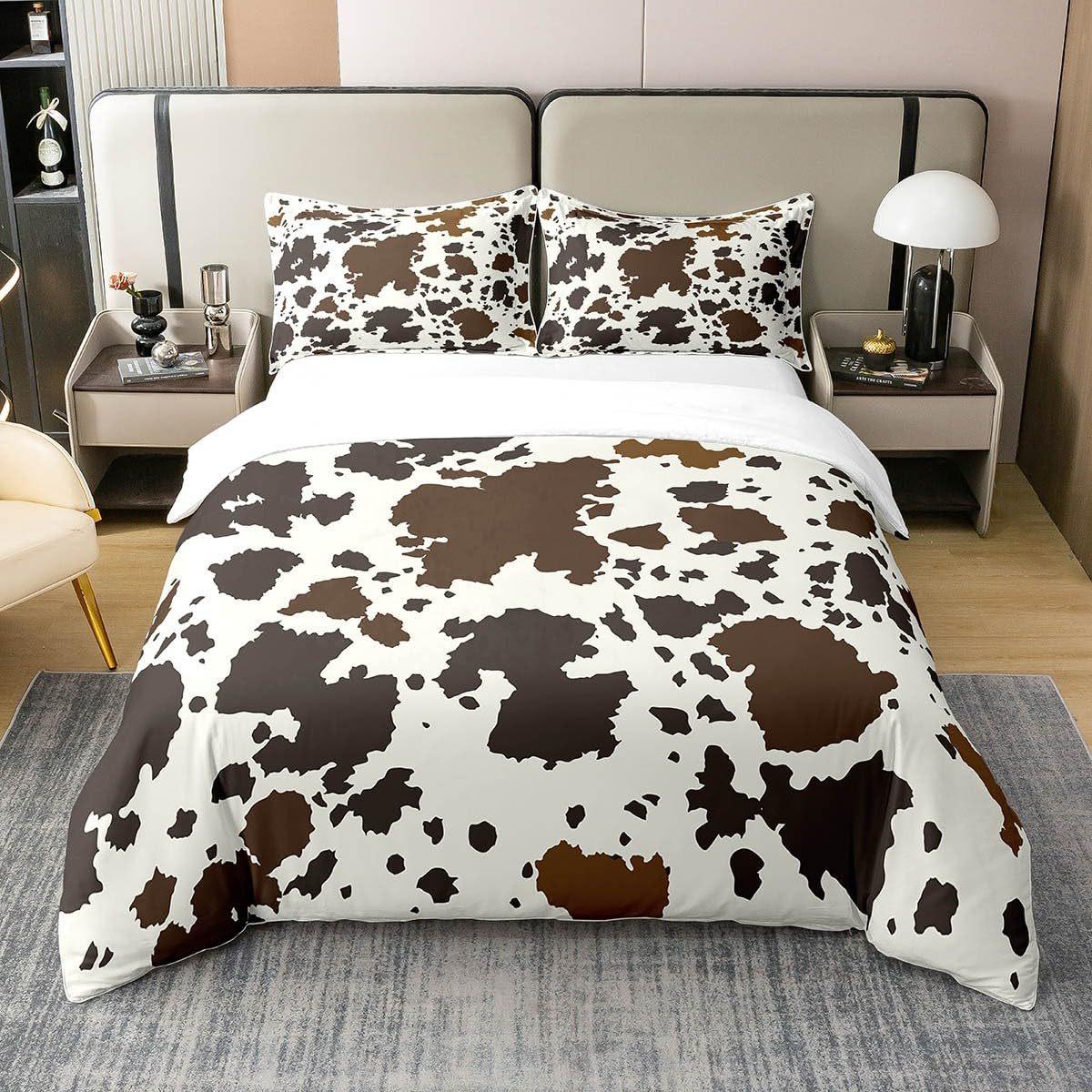 Серия «Потребление скота на ферме» Цифровая печать Пододеяльник Набор из трех предметов Постельное белье с высокогорным скотом EU single 135*200