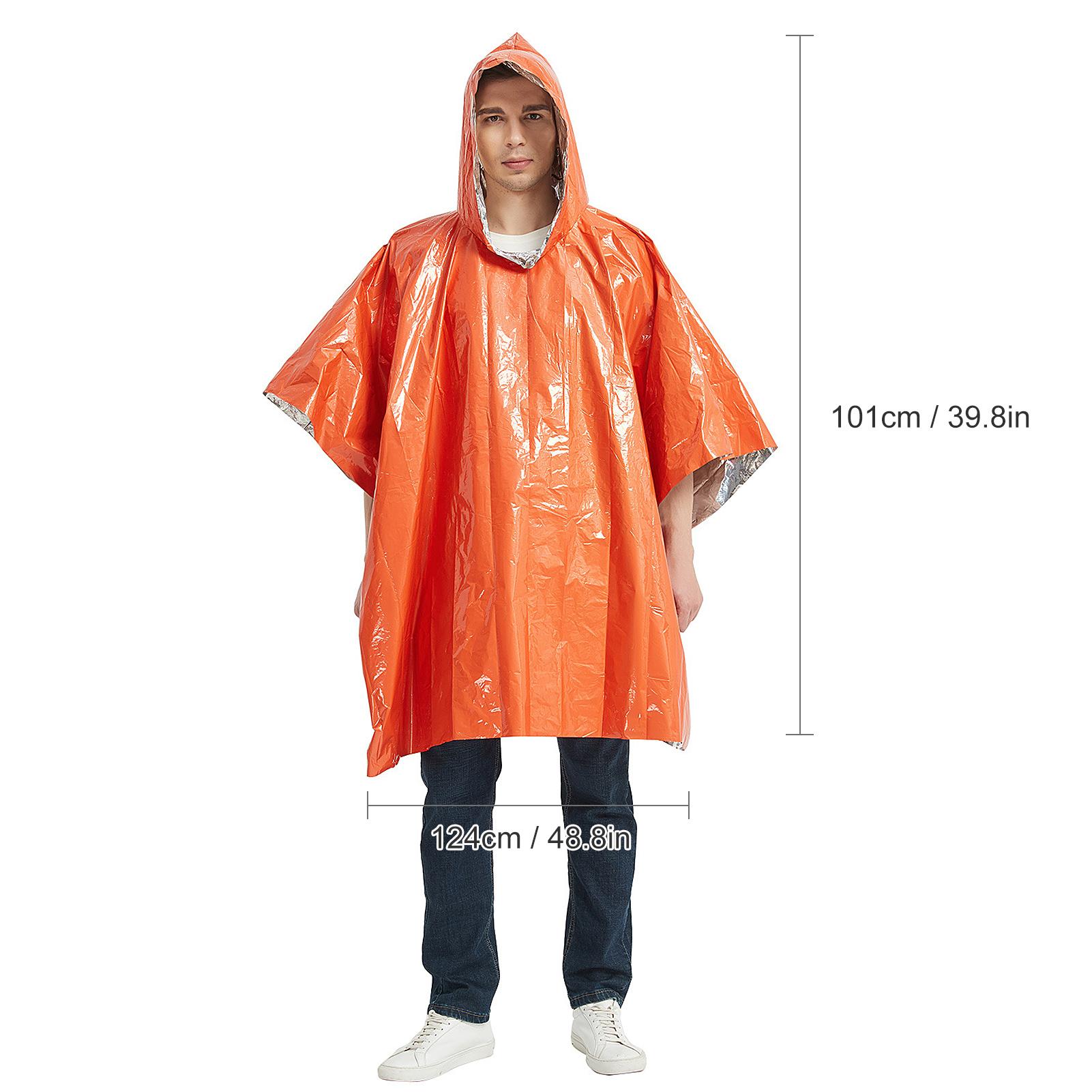 Heat Reflective Thermal Poncho, Sleeping Bag and Tent Shelter Emergency Gear for Camping Hiking Adventure, Made From Orange PE Material, Very Convenie
Heat Reflective Thermal Poncho, Sleeping Bag and Tent Shelter Emergency Gear for Camping Hiking Adventure, Made From Orange PE Material, Very Convenie