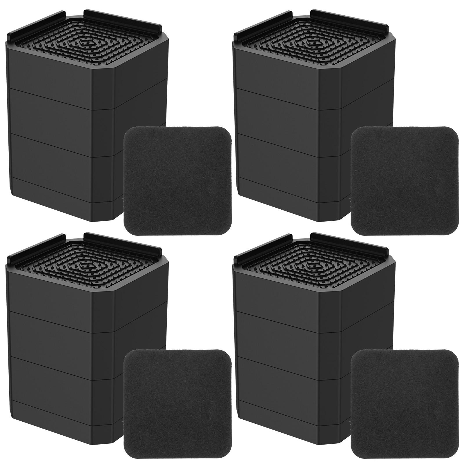 4Pcs Bed Risers Non Slip Plastic Furniture Risers Stable Bed Lifting Blocks Square Furniture Raisers Blocks for Couch Desk Sofa
4Pcs Bed Risers Non Slip Plastic Furniture Risers Stable Bed Lifting Blocks Square Furniture Raisers Blocks for Couch Desk Sofa