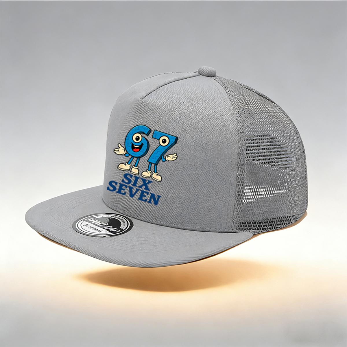 1/2PC Y2K 67 Flat Brim Trucker Hat, Cartoon SIX SEVEN Print, Breathable Mesh, Sweet Aesthetic Cap
1/2PC Y2K 67 Flat Brim Trucker Hat, Cartoon SIX SEVEN Print, Breathable Mesh, Sweet Aesthetic Cap