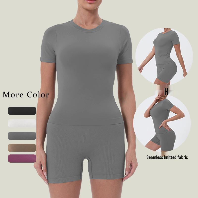 Summer Women s Slim Fit Yoga Top & Hip Lifting Pants Set - Round Neck, Short Sleeve Fitness Clothing Large (L)
Summer Women s Slim Fit Yoga Top & Hip Lifting Pants Set - Round Neck, Short Sleeve Fitness Clothing Large (L)