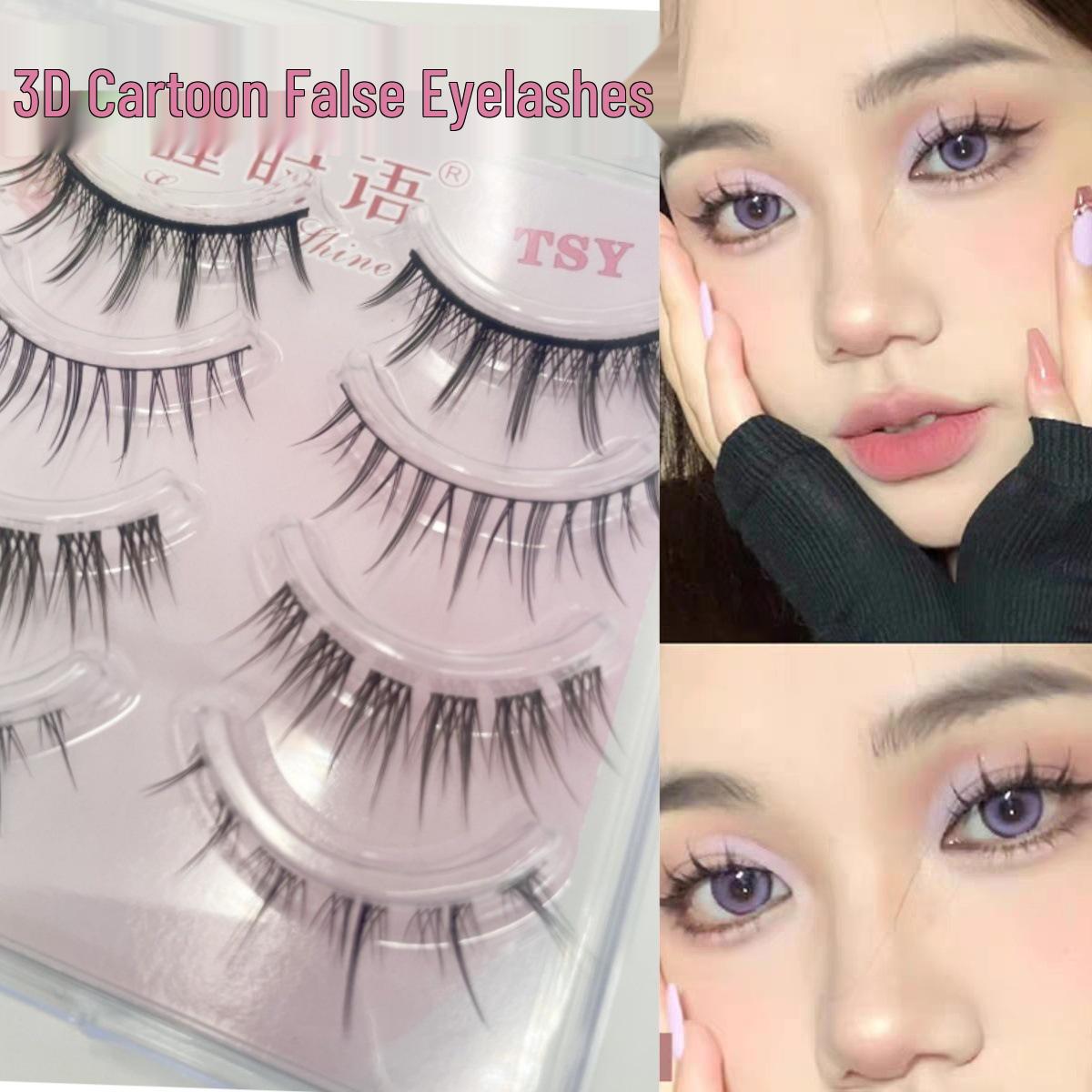 Cartoon Style Synthetic Fiber Eyelashes: 4 Pairs of Natural-Looking False Lashes for Beginners
Cartoon Style Synthetic Fiber Eyelashes: 4 Pairs of Natural-Looking False Lashes for Beginners