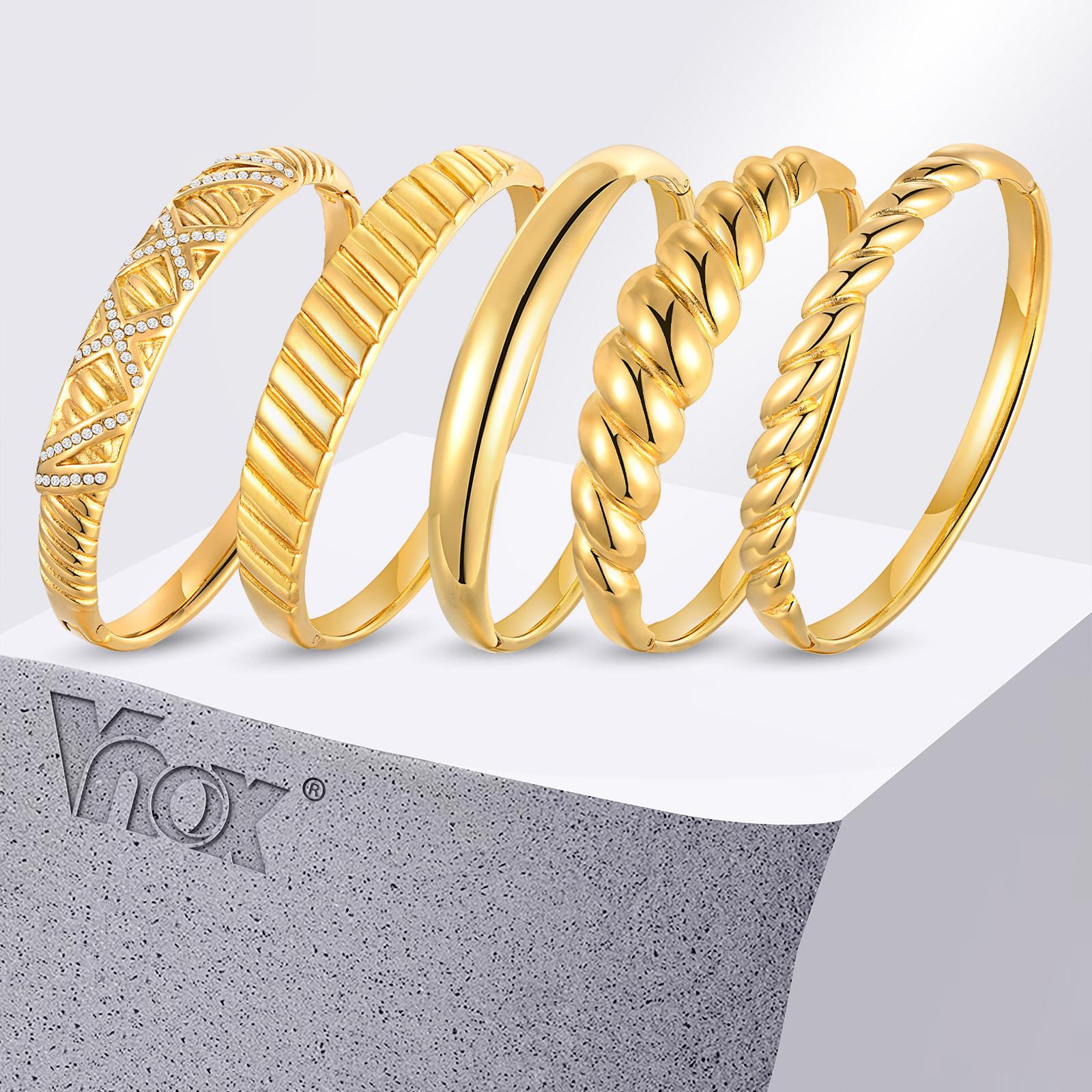 Vnox Браслеты из нержавеющей стали для женщин, Простые атмосферные круглые гладкие витые/крестовые/твиловые открытые браслеты, Модная бижутерия для вечеринки
Vnox Браслеты из нержавеющей стали для женщин, Простые атмосферные круглые гладкие витые/крестовые/твиловые открытые браслеты, Модная бижутерия для вечеринки