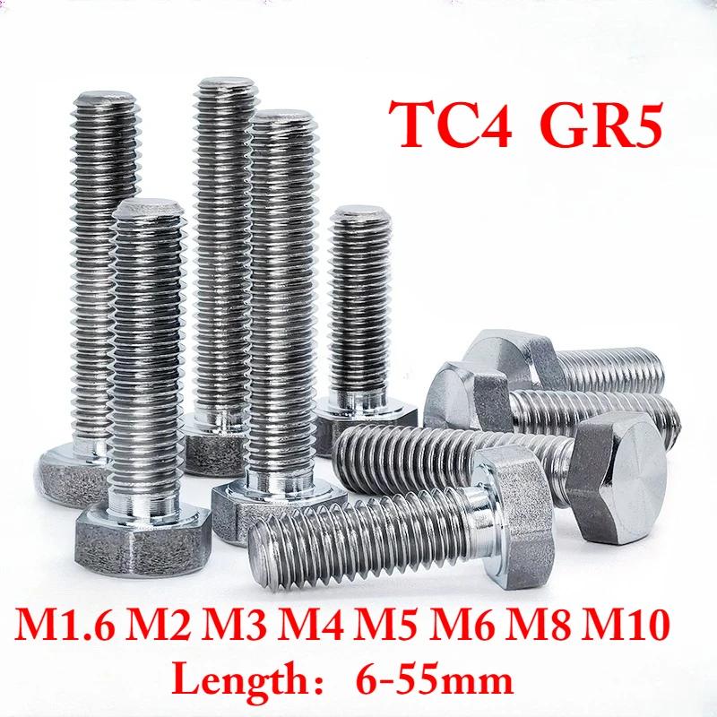 M1.6 M2 M3 M4 M5 M6 M8 M10 x 6-80 mm TC4 GR5 Titanium Alloy Hex Head Bolt Screw Bicycle Motorcycle M4x10mm
M1.6 M2 M3 M4 M5 M6 M8 M10 x 6-80 mm TC4 GR5 Titanium Alloy Hex Head Bolt Screw Bicycle Motorcycle M4x10mm