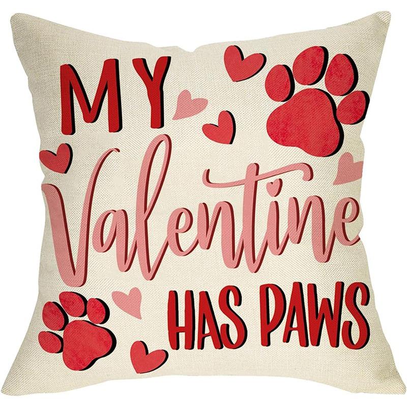 1 MY Valentine HAS PAWS printed pillowcase: cute Valentine s Day pet style, Valentine s Day decoration 40x40cm/16x16inch
1 MY Valentine HAS PAWS printed pillowcase: cute Valentine s Day pet style, Valentine s Day decoration 40x40cm/16x16inch