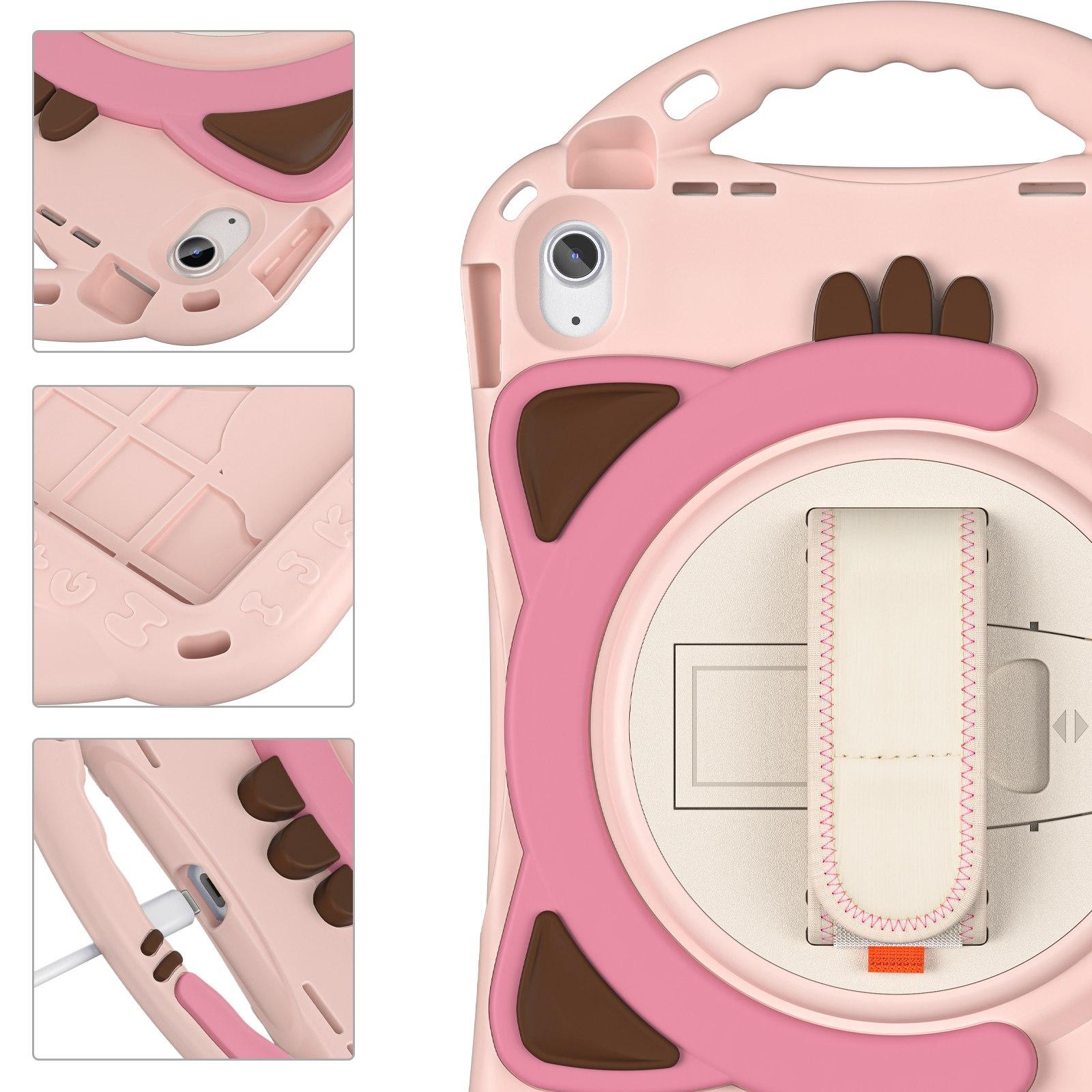 For iPad (2025)/10.9 (2022) Rotating Hand Strap Tablet Case Heavy Duty Hard PC Soft Silicone Kickstand Protective Cover Pink
For iPad (2025)/10.9 (2022) Rotating Hand Strap Tablet Case Heavy Duty Hard PC Soft Silicone Kickstand Protective Cover Pink