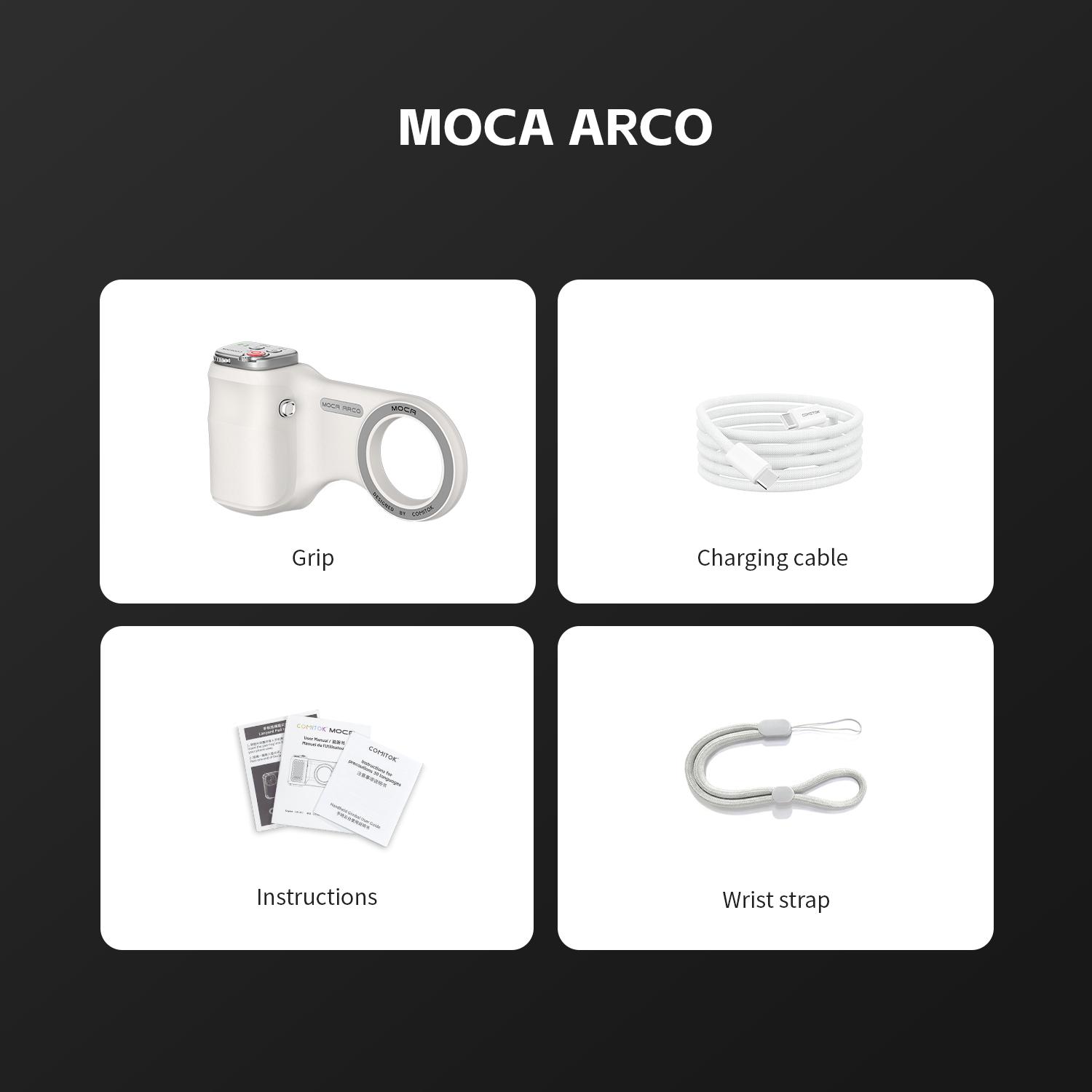 COMITOK MOCA ARCO Magnetic Camera Grip for iPhone Series Detachable Remote iOS17/18/26 Handle Holder for Vlog Recording Selfie
COMITOK MOCA ARCO Magnetic Camera Grip for iPhone Series Detachable Remote iOS17/18/26 Handle Holder for Vlog Recording Selfie