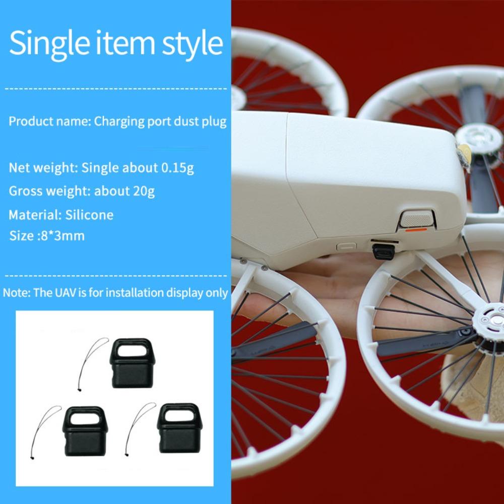 Dust-proof Battery Port Dust Plug with Lanyard Protective Cover for DJI Flip Accessories Black 3pcs
Dust-proof Battery Port Dust Plug with Lanyard Protective Cover for DJI Flip Accessories Black 3pcs