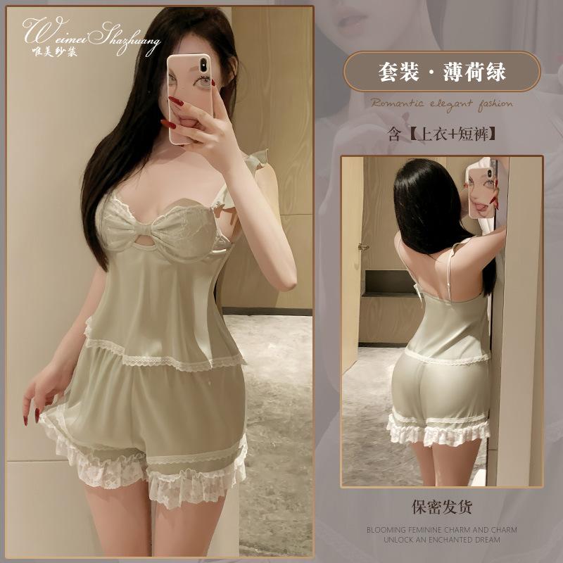 Beautiful yarn new pure desire wind suspender shorts set sexy Xiaofei sleeves chest pad suspender women L м ята зелений колір
Beautiful yarn new pure desire wind suspender shorts set sexy Xiaofei sleeves chest pad suspender women L м ята зелений колір