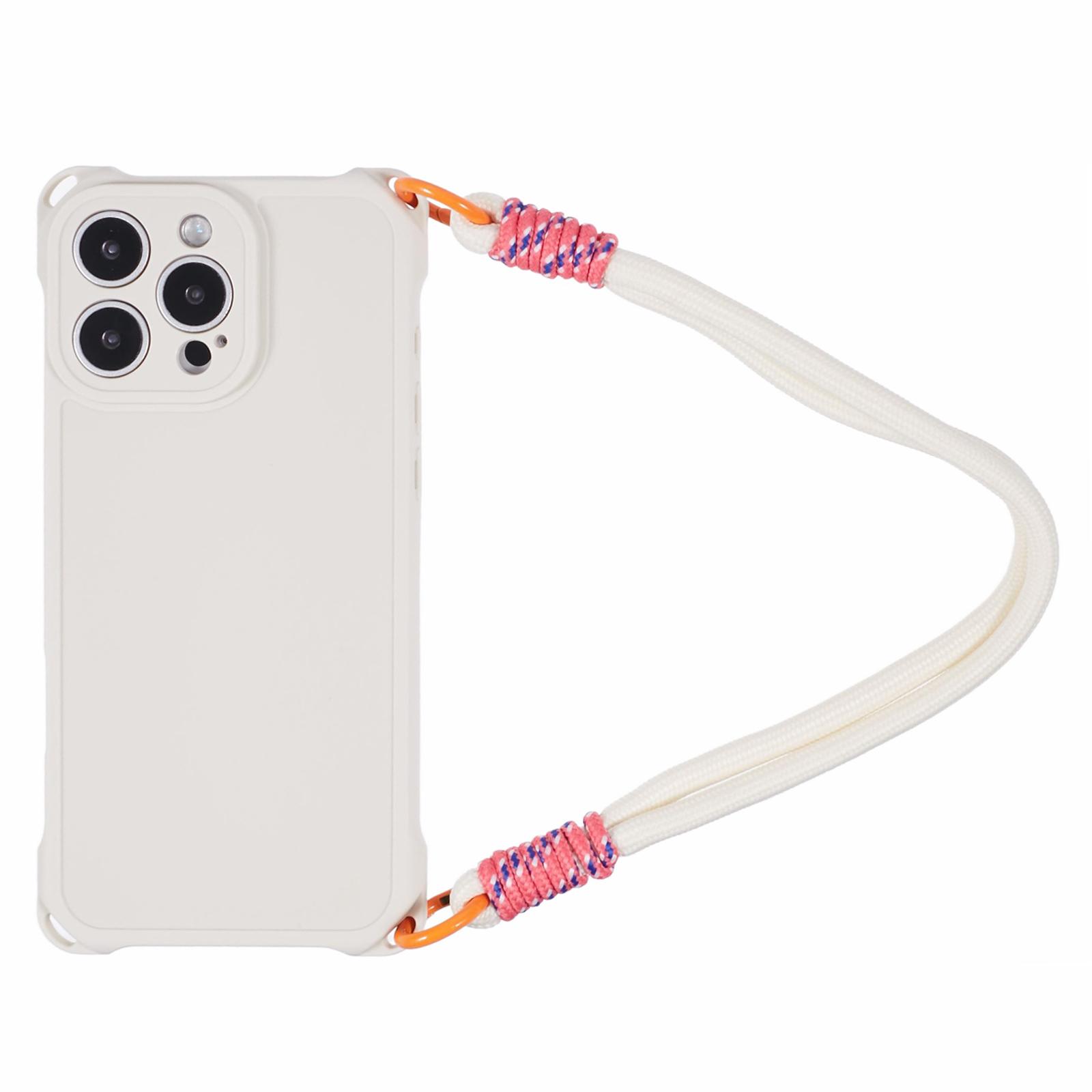 For iPhone 16 Pro Case Reinforced Corner Shockproof TPU Phone Cover with Wrist Strap White
For iPhone 16 Pro Case Reinforced Corner Shockproof TPU Phone Cover with Wrist Strap White