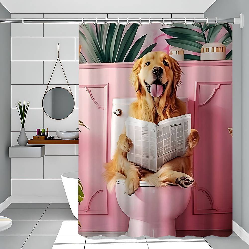 Bathroom Cat Reading On Toilet Shower Curtain - Water-Repellent And Leak-Resistant, Mold And Mildew Resistant For 90x180 cm
Bathroom Cat Reading On Toilet Shower Curtain - Water-Repellent And Leak-Resistant, Mold And Mildew Resistant For 90x180 cm