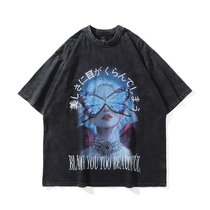 Streetwear T shirt Men Women Graphic Butterfly Printed Oversized Vintage Washed Cotton Fashion Harajuku Hip Hop T shirt
Streetwear T shirt Men Women Graphic Butterfly Printed Oversized Vintage Washed Cotton Fashion Harajuku Hip Hop T shirt
