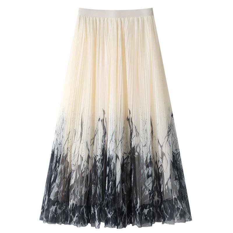 2025 New Ink Painting Midi Skirt for Women: Spring/Summer Slimming Pleated A-Line Umbrella Skirt One Size чёрный
2025 New Ink Painting Midi Skirt for Women: Spring/Summer Slimming Pleated A-Line Umbrella Skirt One Size чёрный