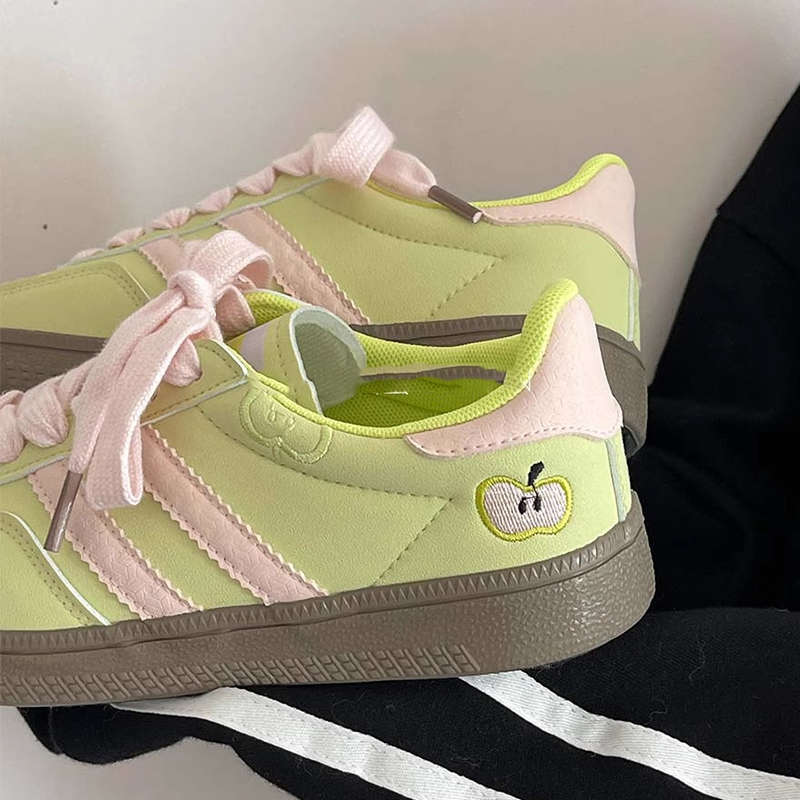 Нишевые гуавового цвета тренировочные туфли Hello Kitty, милые летние универсальные кеды для школьницы 40 яблочный зеленый