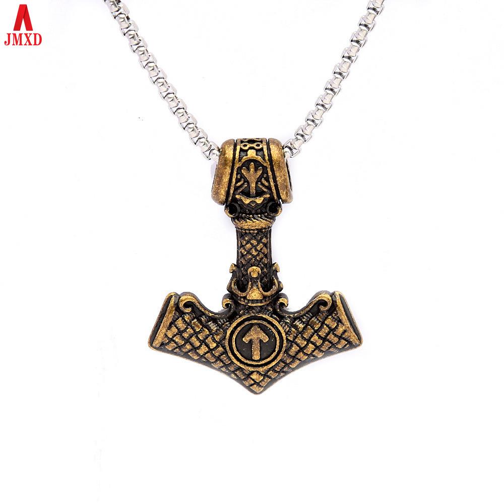 JMXD Odin Thunder Hammer Подвеска с руной викингов из нержавеющей стали, популярное в Европе и Америке мужское ожерелье из титановой стали
JMXD Odin Thunder Hammer Подвеска с руной викингов из нержавеющей стали, популярное в Европе и Америке мужское ожерелье из титановой стали