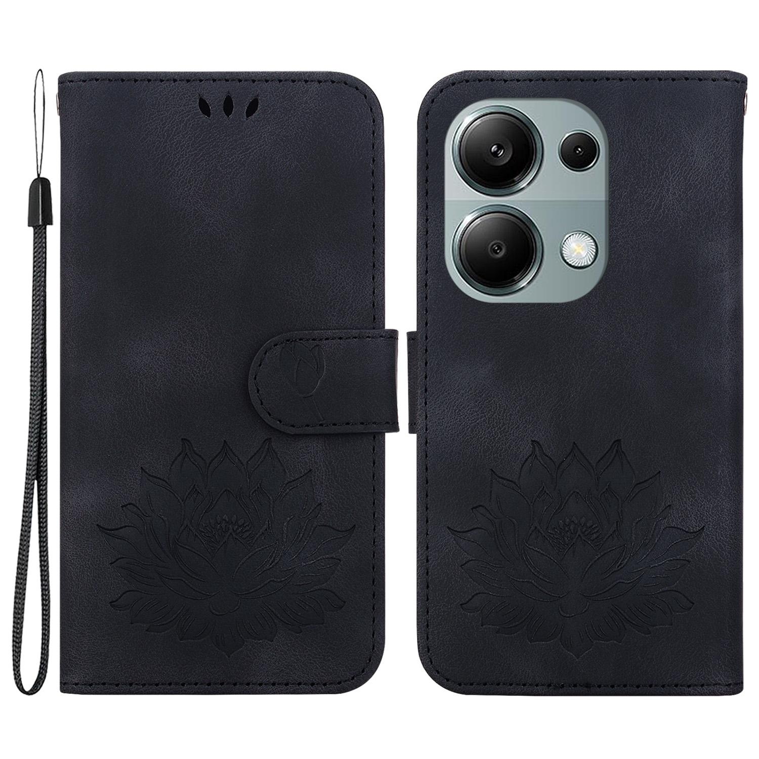 For Xiaomi Redmi Note 13 Pro 4G/Poco M6 Pro 4G Case Lotus Pattern Leather Phone Cover with Card Slots Black
For Xiaomi Redmi Note 13 Pro 4G/Poco M6 Pro 4G Case Lotus Pattern Leather Phone Cover with Card Slots Black