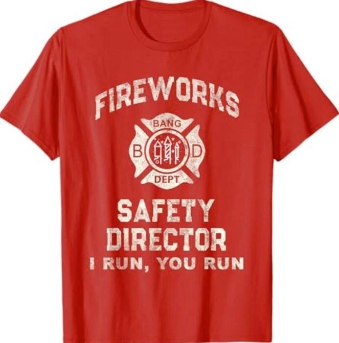 Funny FIREWORKS SAFETY DIRECTOR New Year Eve Pyro Boom Squad T-Shirt S
Funny FIREWORKS SAFETY DIRECTOR New Year Eve Pyro Boom Squad T-Shirt S