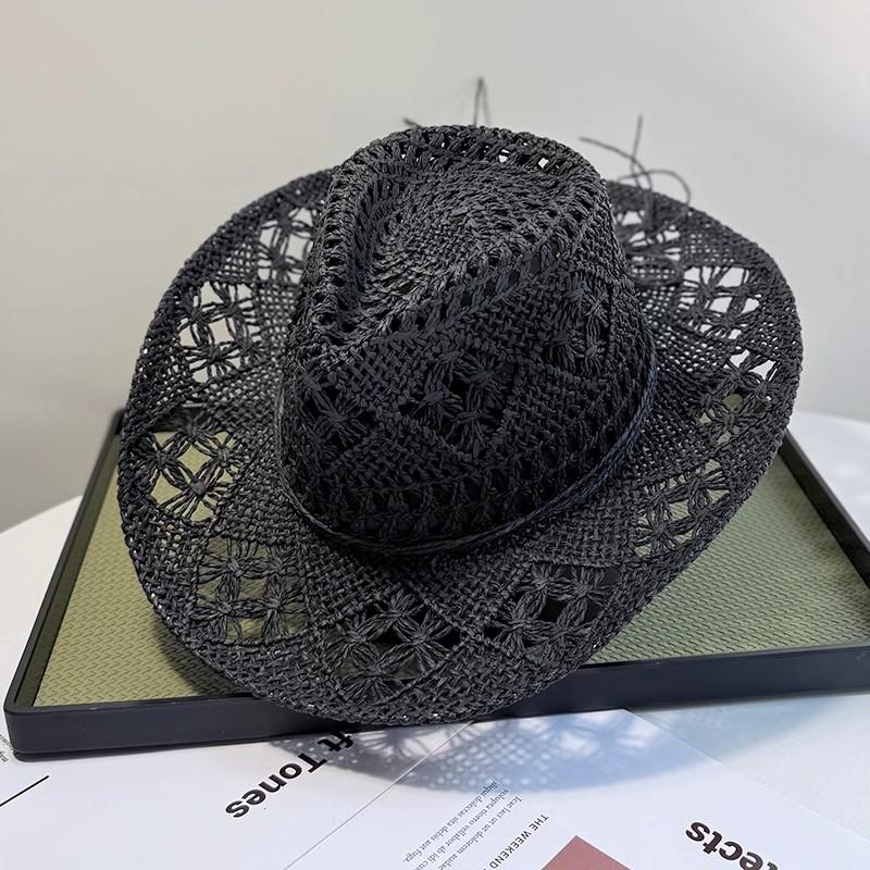 New Western Cowboy Hats for Women Men Classic Vintage Hollow Out Unisex Curled Wide Brim Sun Hat Fishing Hat Climbing Straw Cap чорний
New Western Cowboy Hats for Women Men Classic Vintage Hollow Out Unisex Curled Wide Brim Sun Hat Fishing Hat Climbing Straw Cap чорний