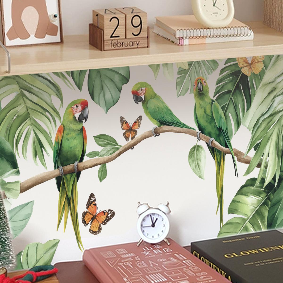 Parrot rainforest plant bedroom room entrance wall beautification decorative wall stickers self-adhesive 30*50cm
Parrot rainforest plant bedroom room entrance wall beautification decorative wall stickers self-adhesive 30*50cm