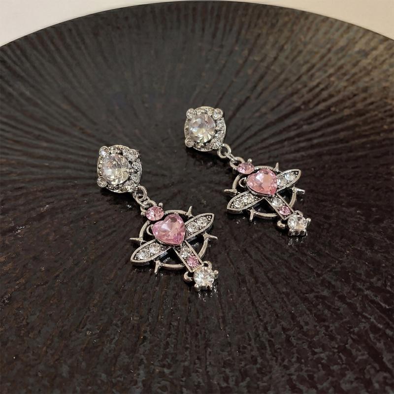 Korean Zircon Crystal Cross Earrings Women Drop Earrings for Gothic Punk Hip Hop Female Piercing Dangle Earrings Party Zircon
Korean Zircon Crystal Cross Earrings Women Drop Earrings for Gothic Punk Hip Hop Female Piercing Dangle Earrings Party Zircon